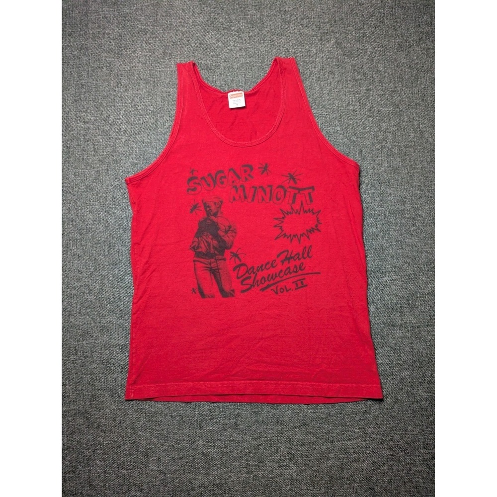 Supreme Wackies Sugar Minott SS13 Tank Top Medium Red box logo bogo Rare